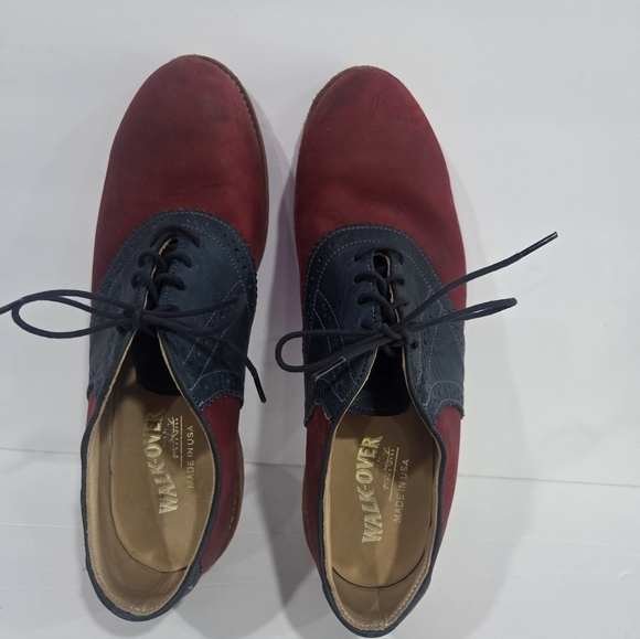 WalkOver Saddle Men\'s Red and Black Oxford Shoes Sz.12